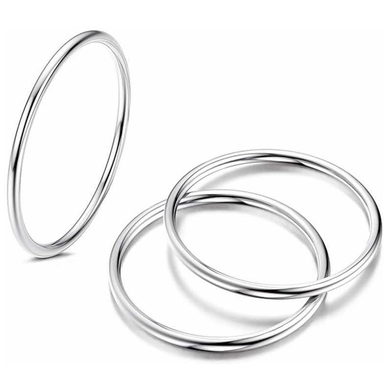 Planderful Everyday Genie Unisex 1mm Inner Outer Arc Thin Ring Minimalist Jewelry For All