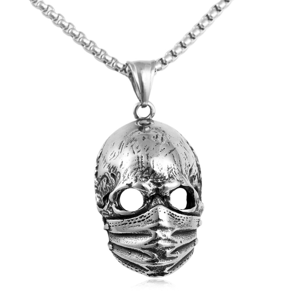 European And American Stainless Steel Face Mask Pendant
