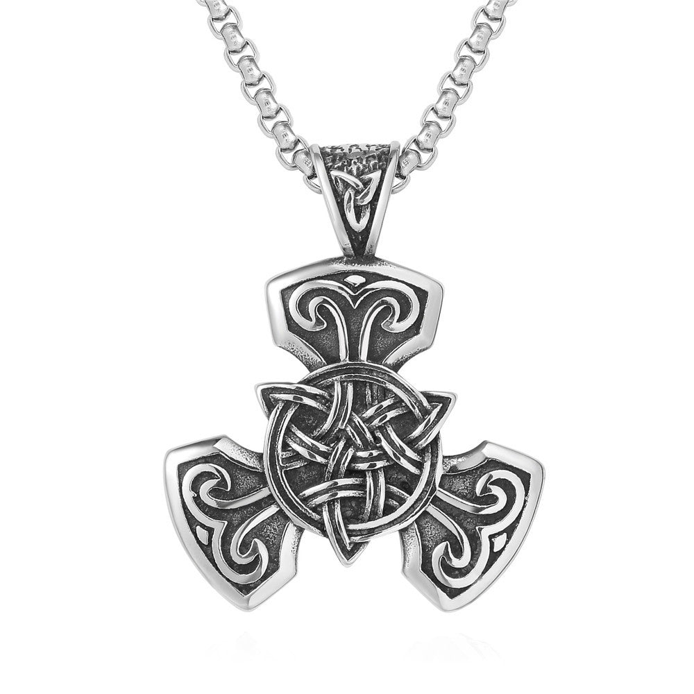 Planderful Celtic Knot Pendant Durable Titanium Steel Unisex Nordic Viking Jewelry For Men And Women