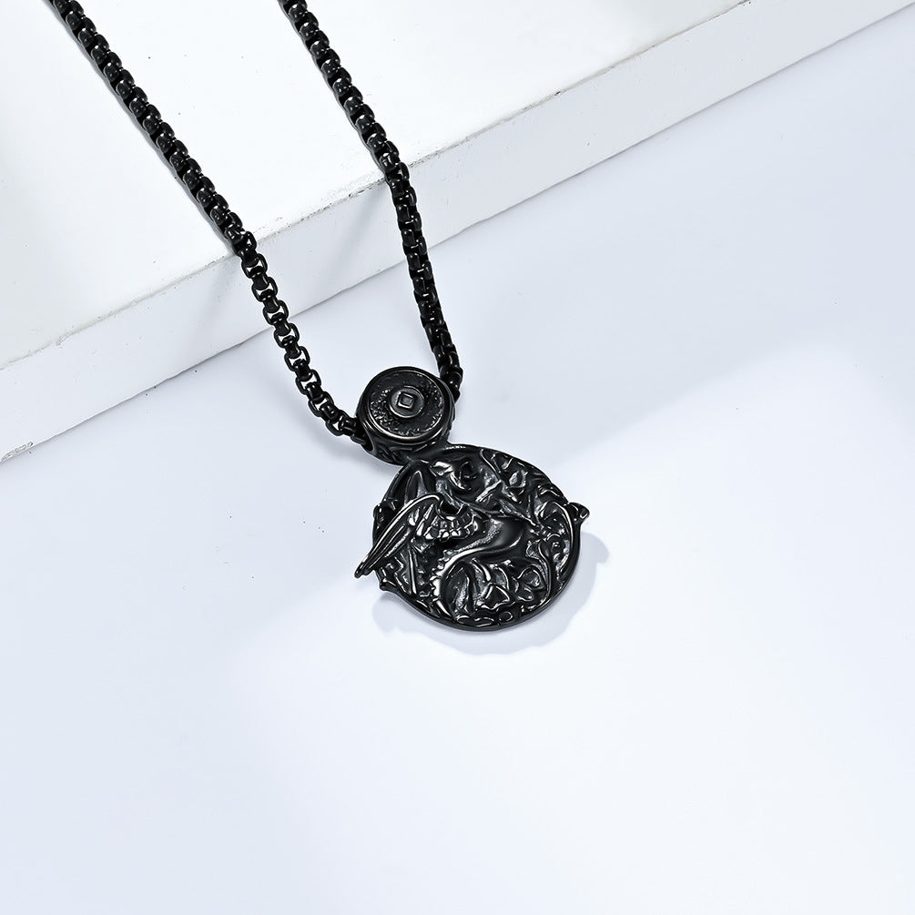 Amazon Retro Nordic Vikings Celtic Dragon Necklace for Men