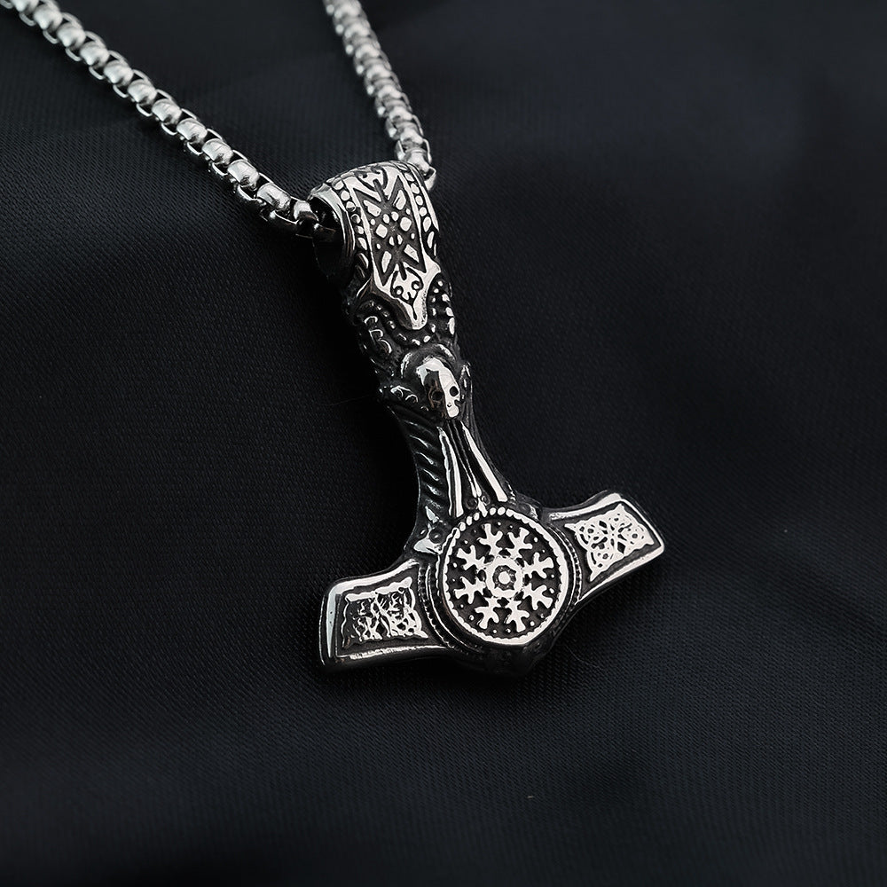 Hip-hop European and American Jewelry Viking Pendant Necklace