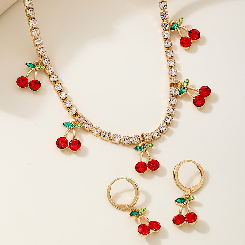 Planderful Vienna Verve Cherry Jewelry Set for Fashion Lovers
