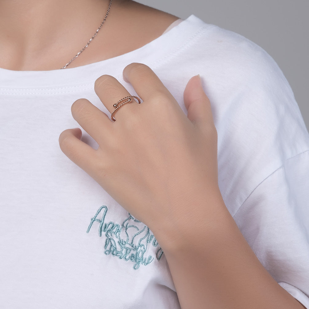 Japan And South Korea's Elastic Wire Rope Cable Ring Jewelry