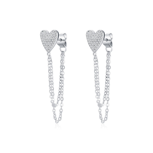 Planderful Everyday Genie Earrings – Irregular Love Design with Flash Zircon