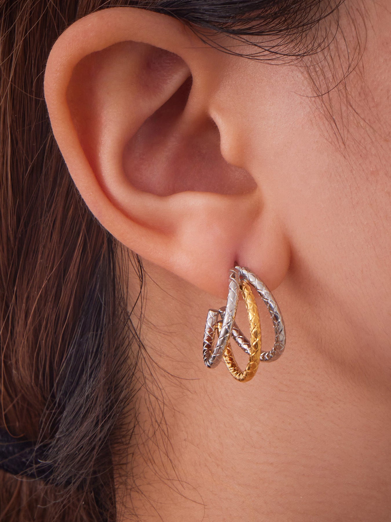 Planderful Everyday C Shaped Gold Plated Earrings