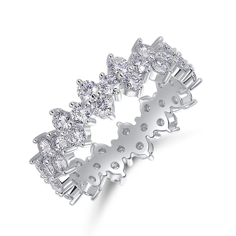 Planderful Classic Moissanite Sterling Silver Ring – Style 2