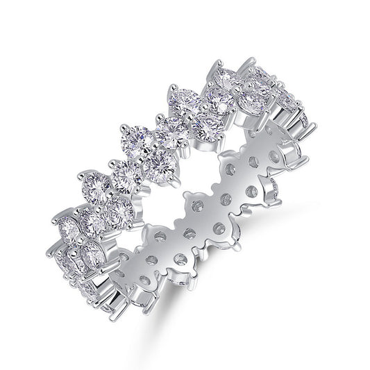 Planderful Classic Moissanite Sterling Silver Ring – Style 2