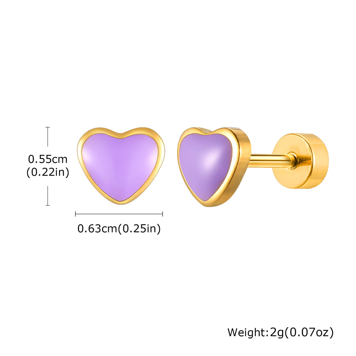 Stainless Steel Heart Earrings