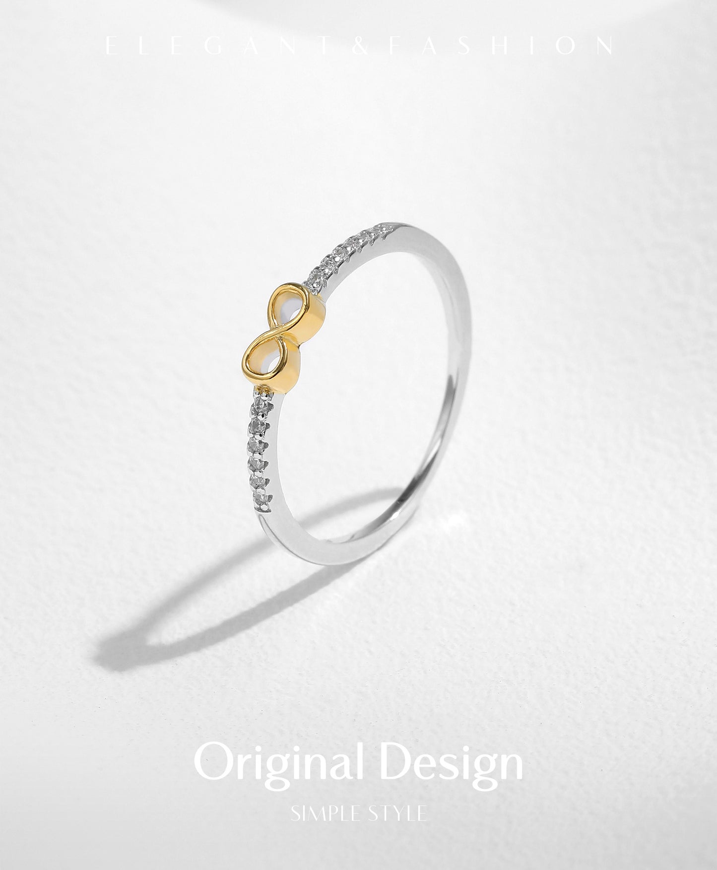 Planderful Everyday Genie Ring – Irregular Love Design with Eight Rows of Zircon