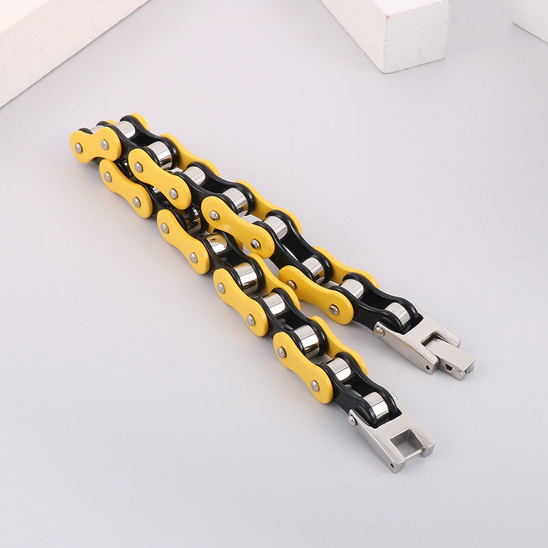 Stylish Stainless Steel Bicycle Chain Bracelet for Men - Hip and Trendy Men's Jewelry