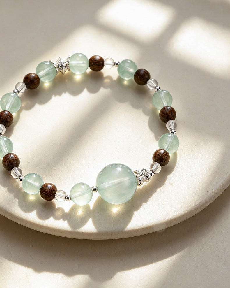Fluorite Sandalwood Crystal Bracelet