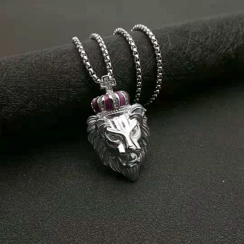 Gold-Plated Stainless Steel Necklace – Elegant Lion Head