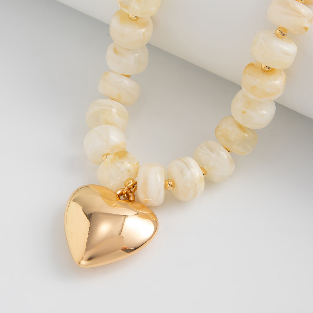 Candy-Color Heart Beaded Necklace