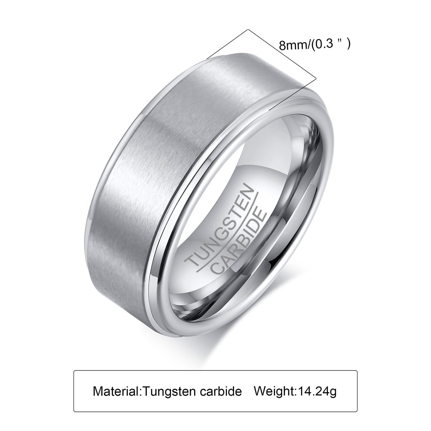Foreign Trade Jewelry Tungsten Steel Ring Men's Black Blue