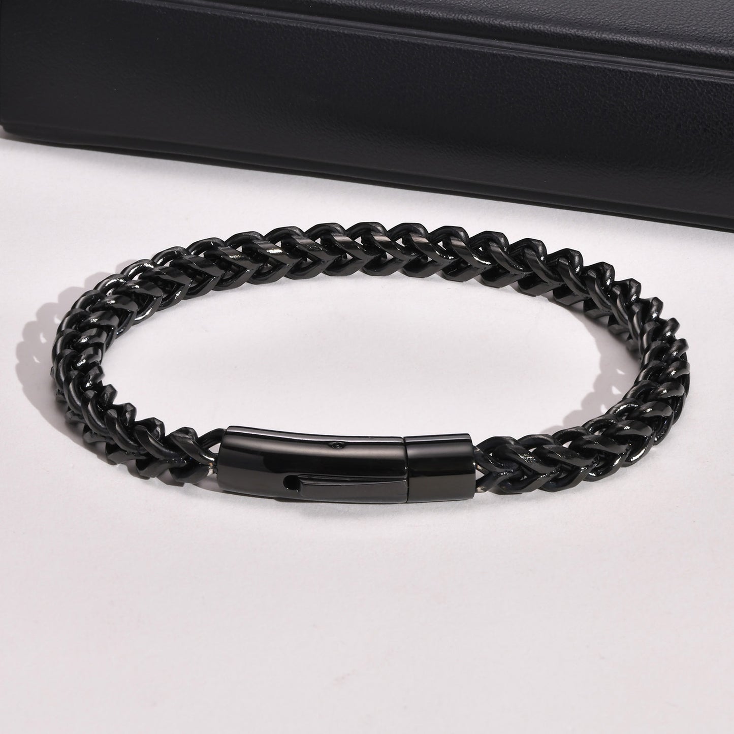 Stainless Steel Bracelet Retro Gray Keel Chain for Men