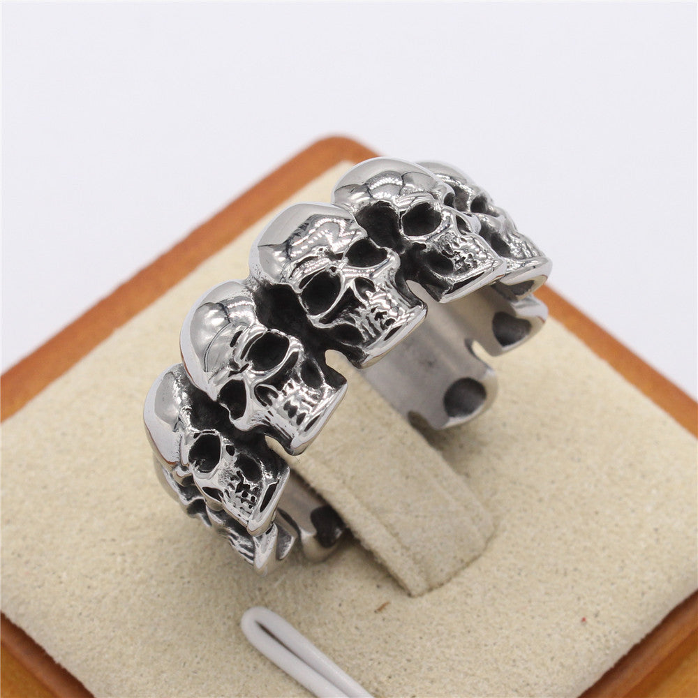 Classic Skull Titanium Steel Ring