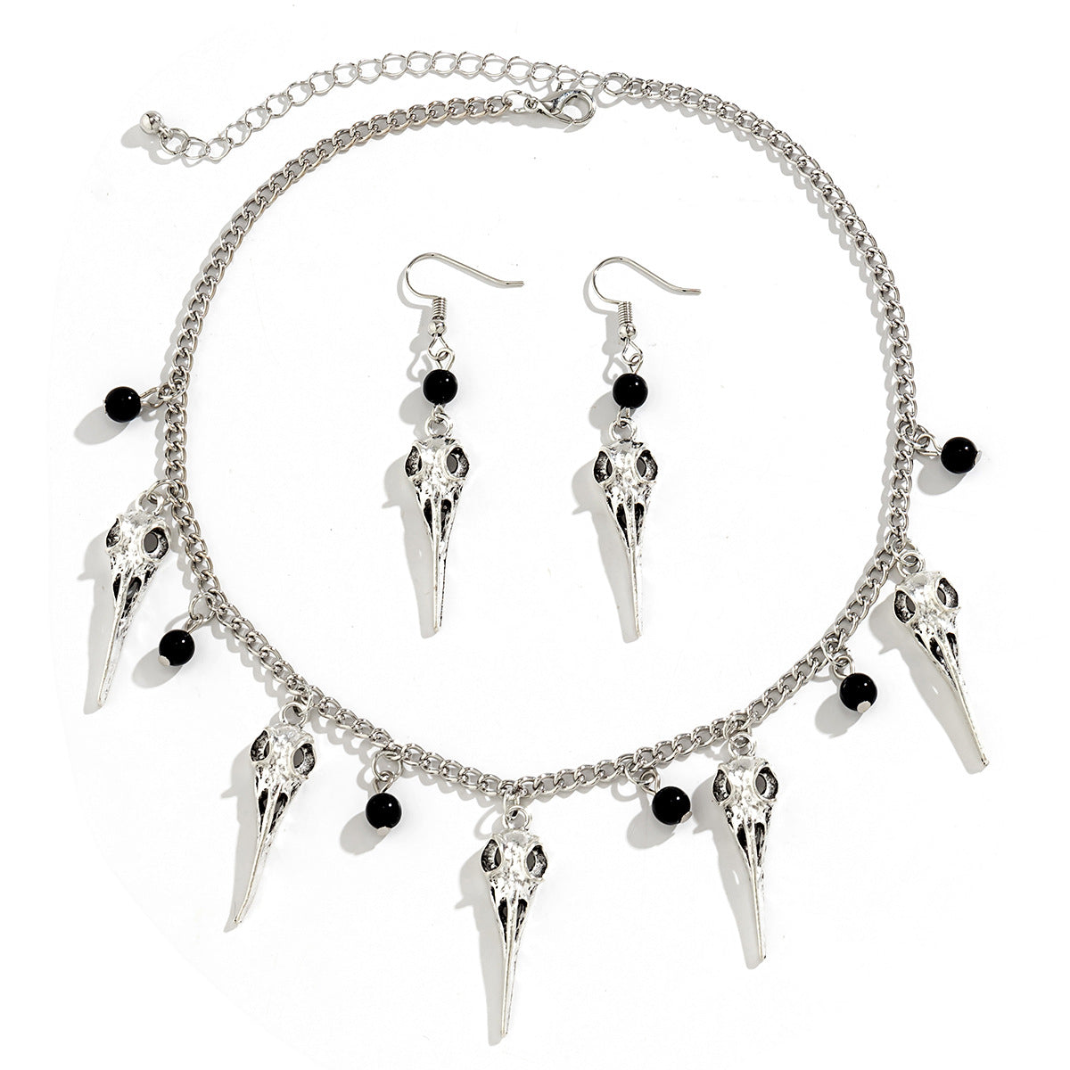 Punk Ghost Skull Tassel Necklace with Vienna Verve Collection Flair