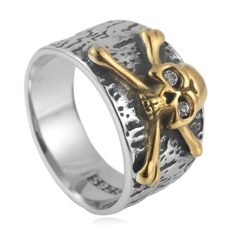 Planderful Titanium Steel Skull Ring For Men And Women Unisex Punk Gothic Statement Jewelry Durable