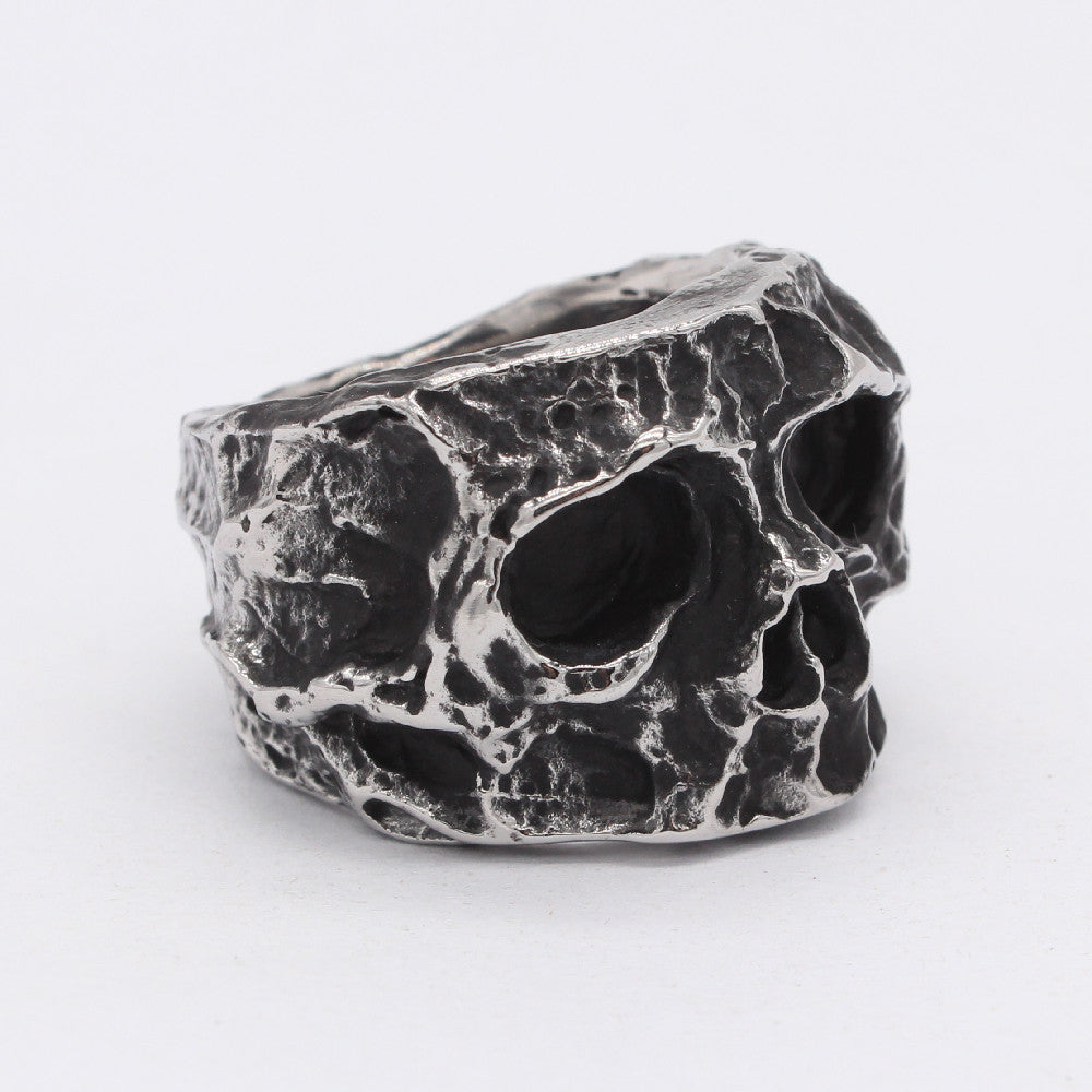 Skull Signet Titanium Steel Ring