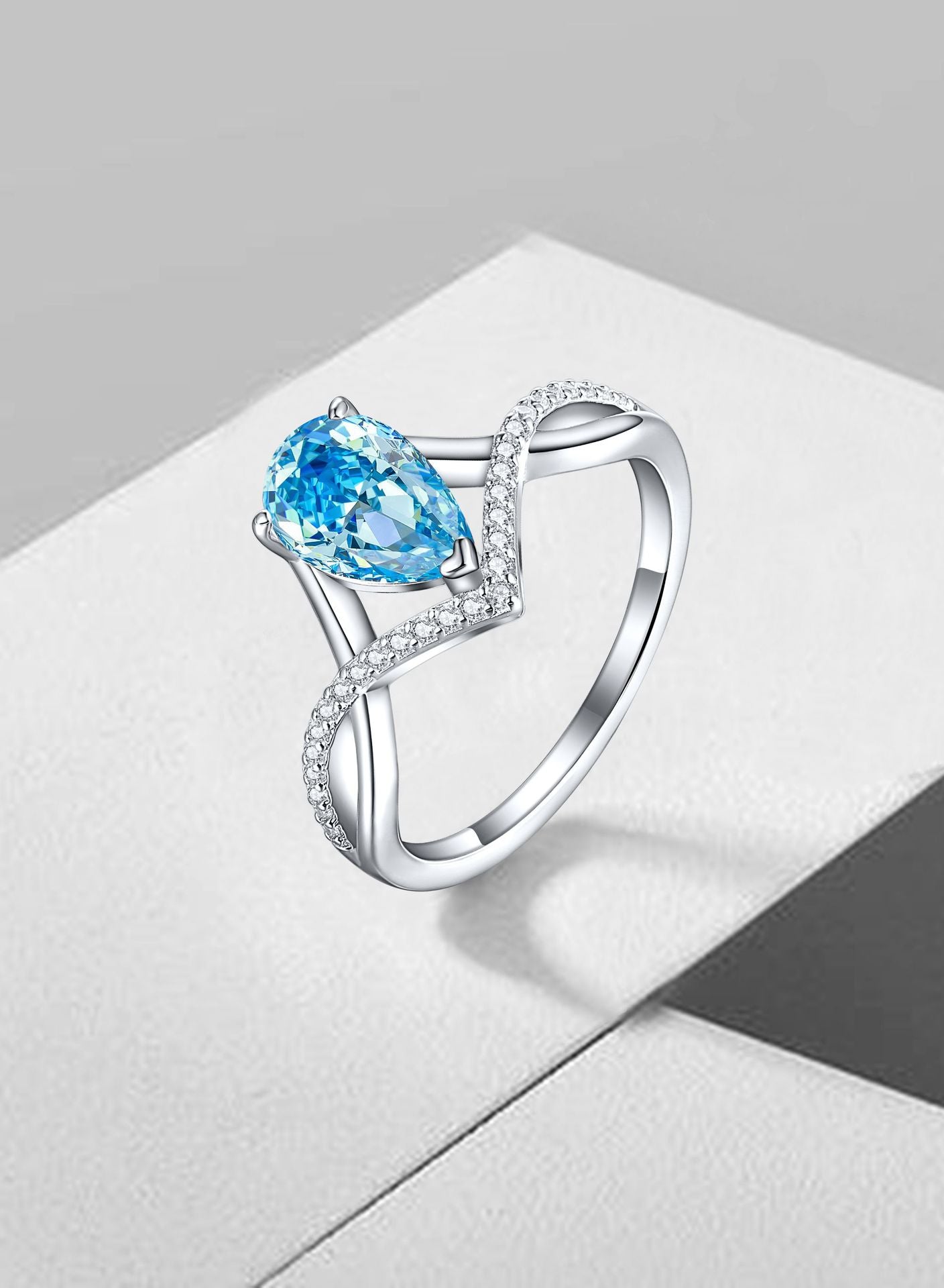 High-End 925 Sterling Silver 1.5ct Ice Flower Cut Ring