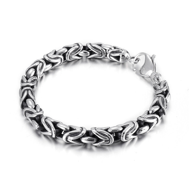 Simple Emperor Chain Titanium Steel Bracelet for Men