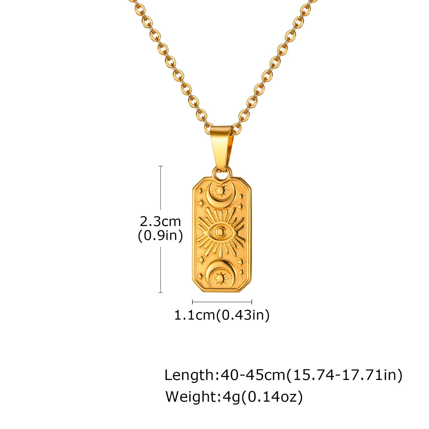 Jewelry Stainless Steel Cross Geometric Angel Pendant Gold Necklace Ladies