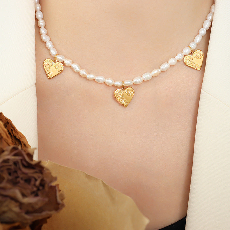 Elegant Gold Plated Freshwater Pearl Pendant Necklace - Planderful Collection