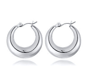 Fashion Trend Jewelry Hollow Earrings Titanium Steel 18K Gold