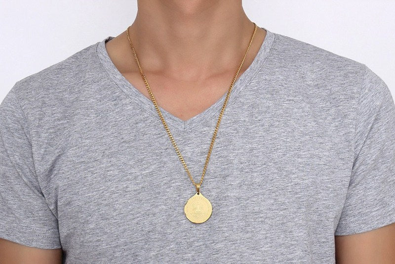 Chinese Style Jewelry Wholesale 31MM Guanyin Pendant for Men