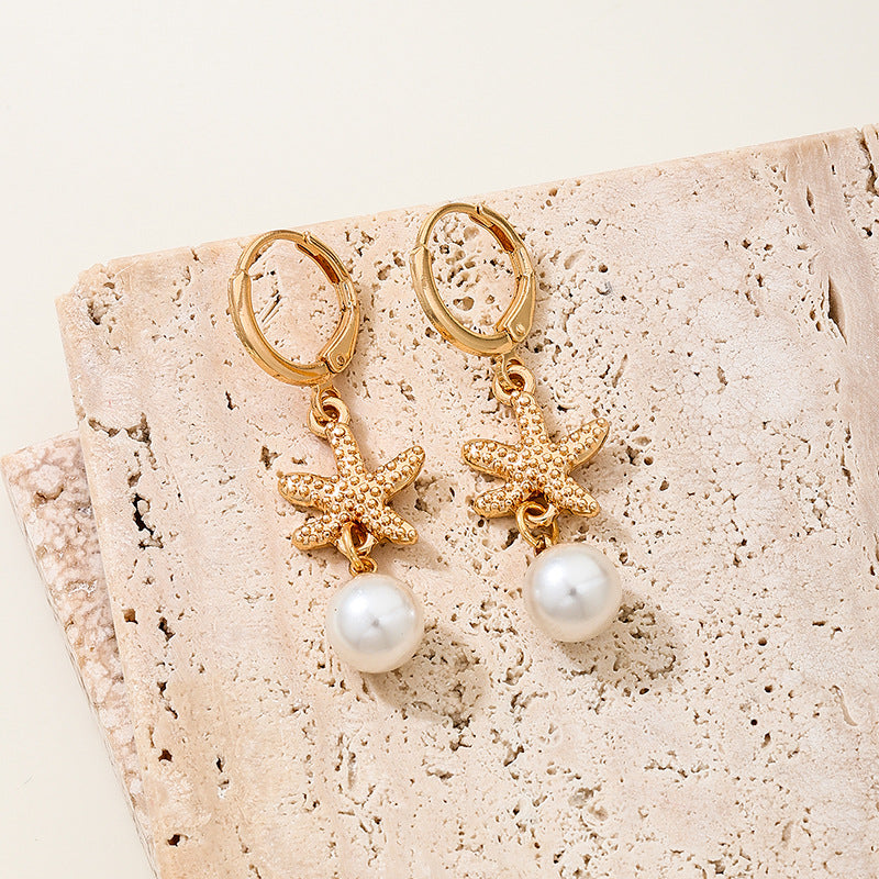 Planderful Vienna Verve Earrings – Fashionable Island Resort Style with Imitation Pearl