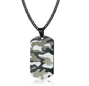 Titanium Steel Camouflage Element Tag Bullet Pendant Wholesale