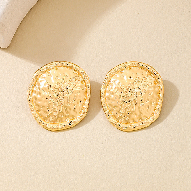 Planderful Vienna Verve Earrings – Exaggerated Metal Ripple Design