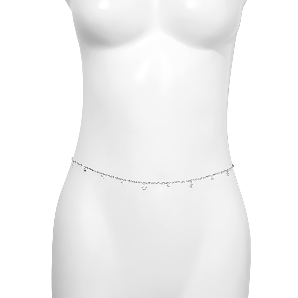 Starlight Geometric Body Chain with Crystal Tassels