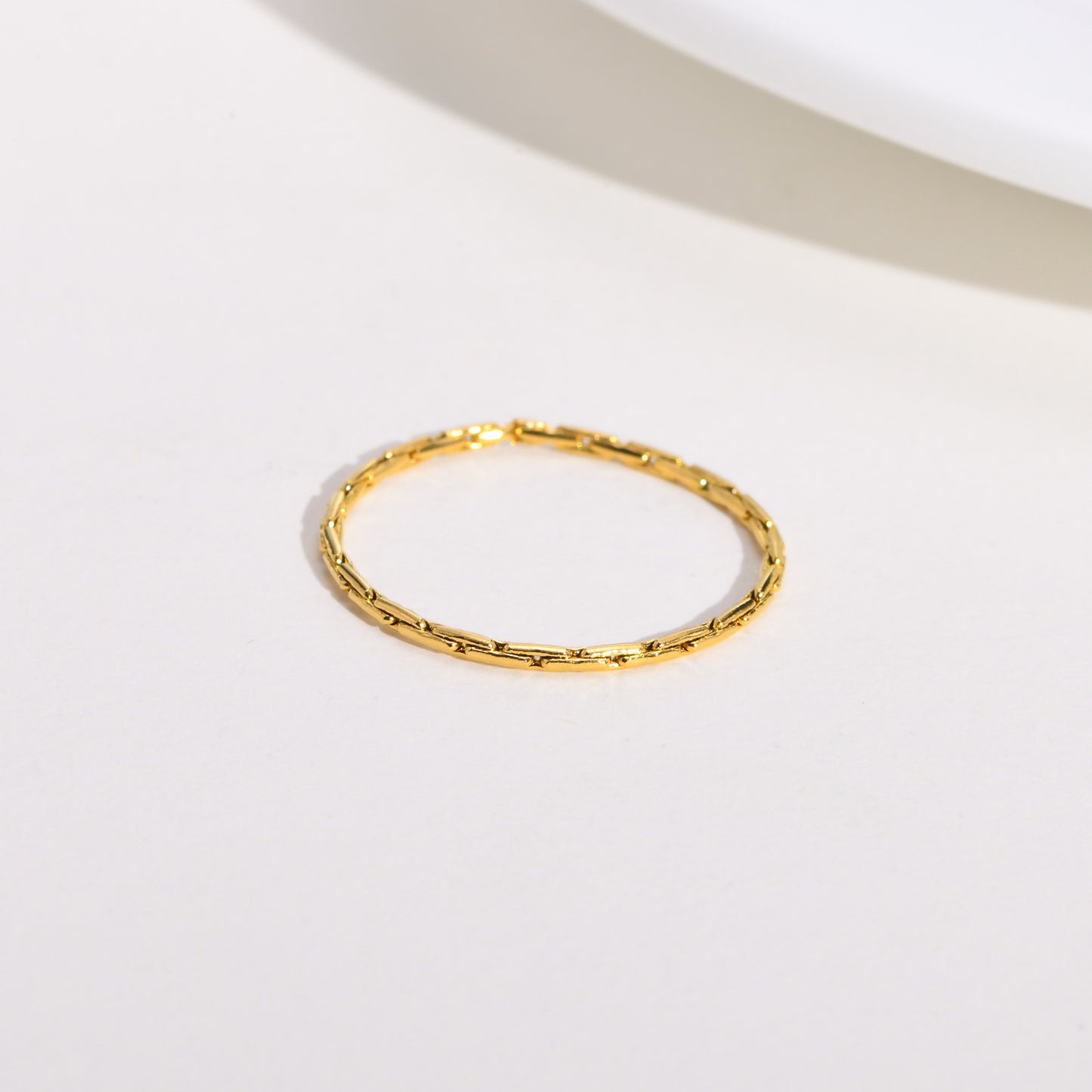 Women's Ring Plain Ring Stainless Steel Thin Gold Tail Ring