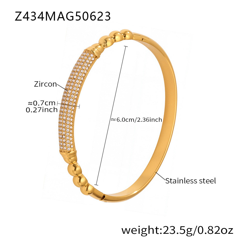 Planderful Everyday Genie Stainless Steel Zircon Bracelet