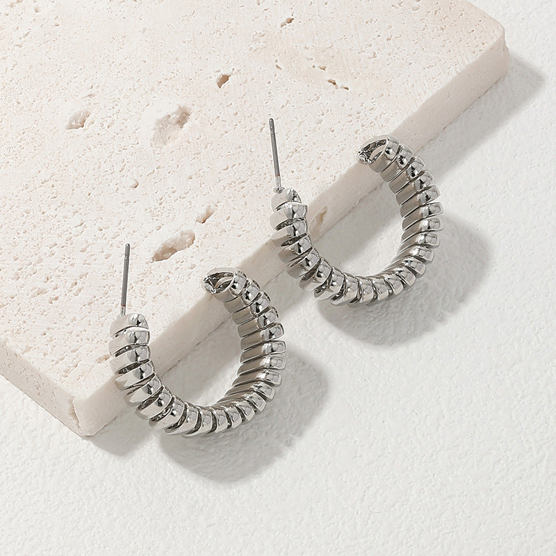 Chic Chain Link Earrings with a Twist - Vienna Verve Collection