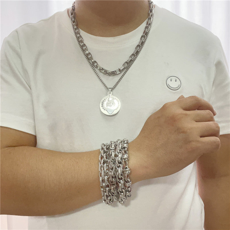 Personalized Retro Titanium Steel Eagle Pendant Necklace for Trendy Men