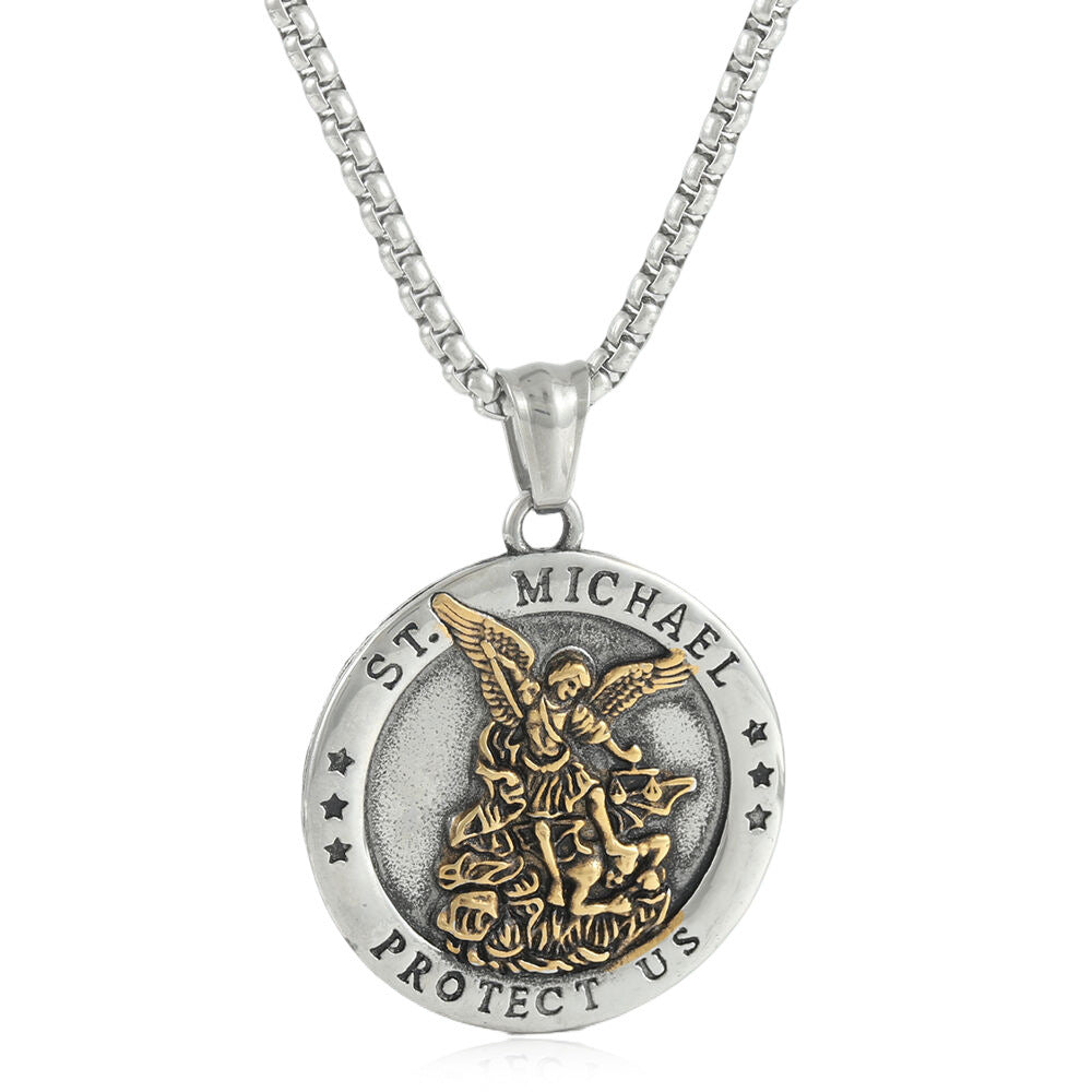 European And American Stainless Steel Angel Pendant Necklace