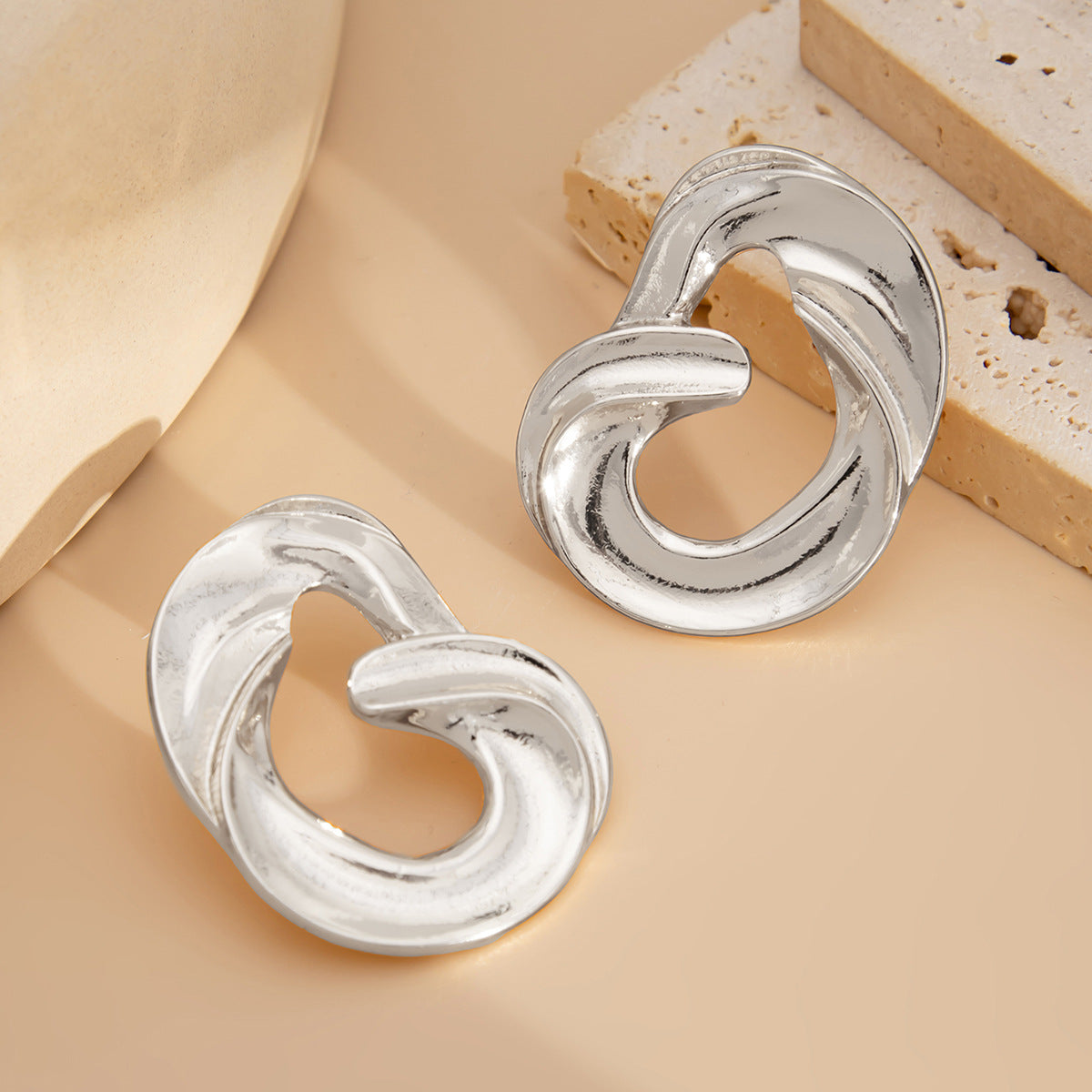 Planderful Vienna Verve Earrings – Elegant Irregular Geometric Design