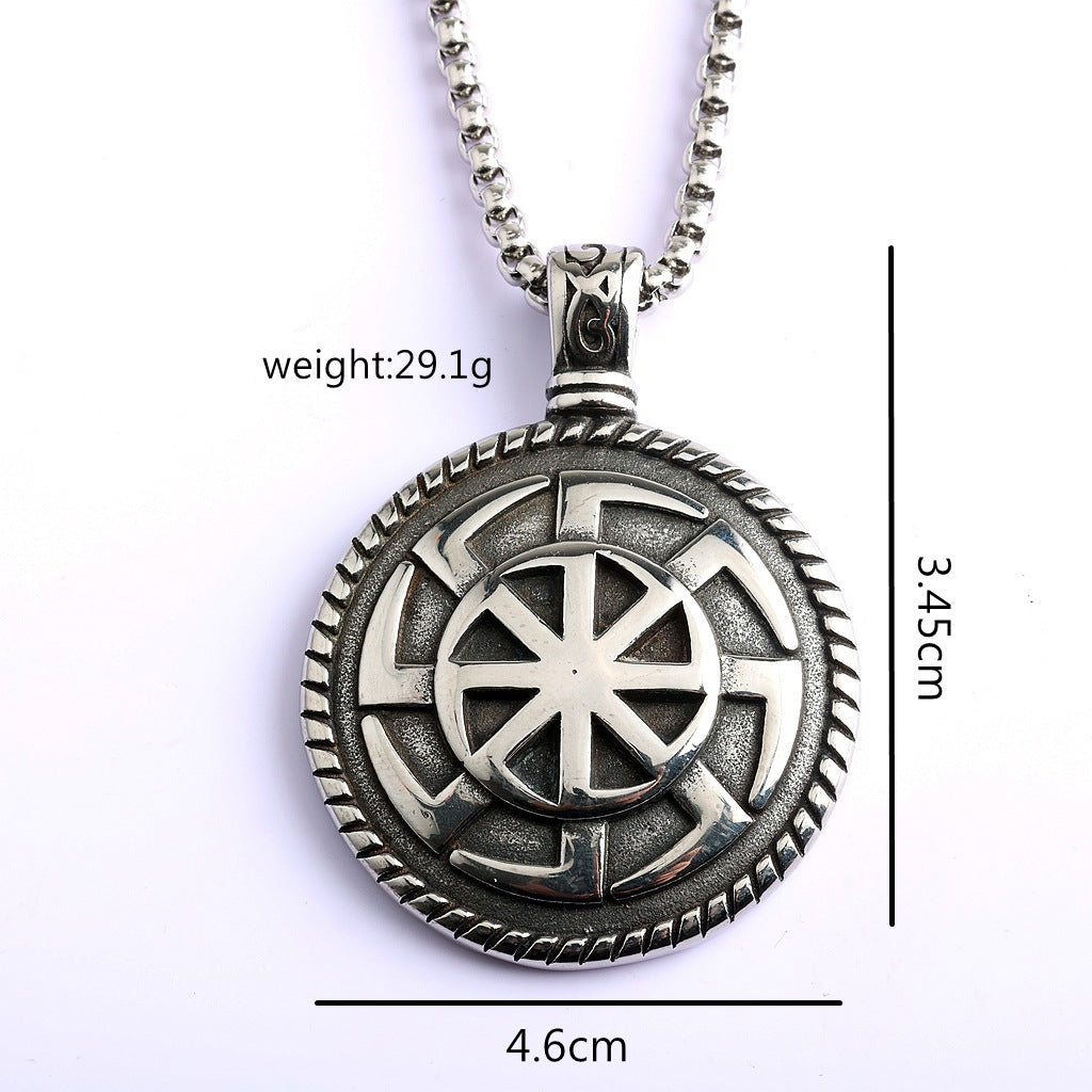 Vintage Stainless Steel Men's Pendant Necklace