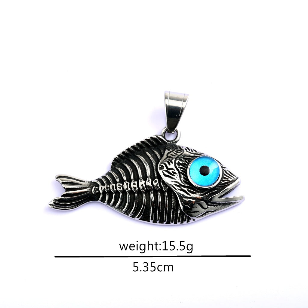 Vintage Stainless Steel Pendant Necklace