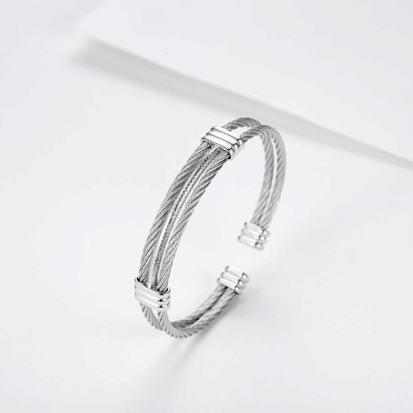 Planderful Everyday Genie 10MM Stainless Steel Braided Bracelet For Men And Women Unisex Durable Two Color Electroplated