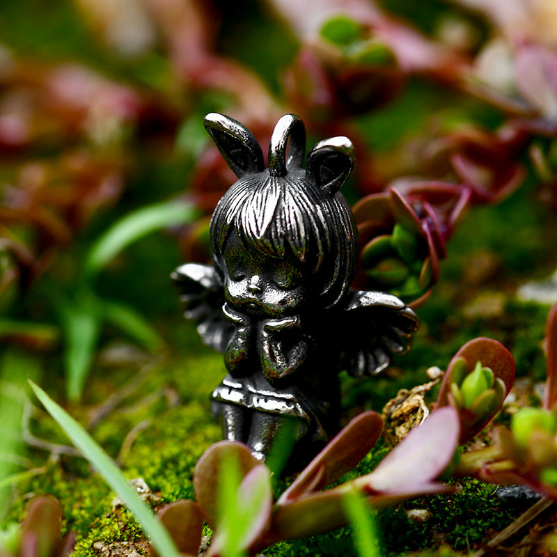 Creative Titanium Steel Little Angel Girl Pendant for Men - Cross-Border Foreign Trade Wholesale