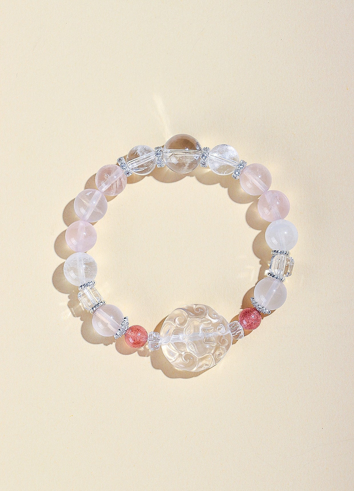 Planderful Fortune's Favor Bracelet – Elegant Pink Crystal Design