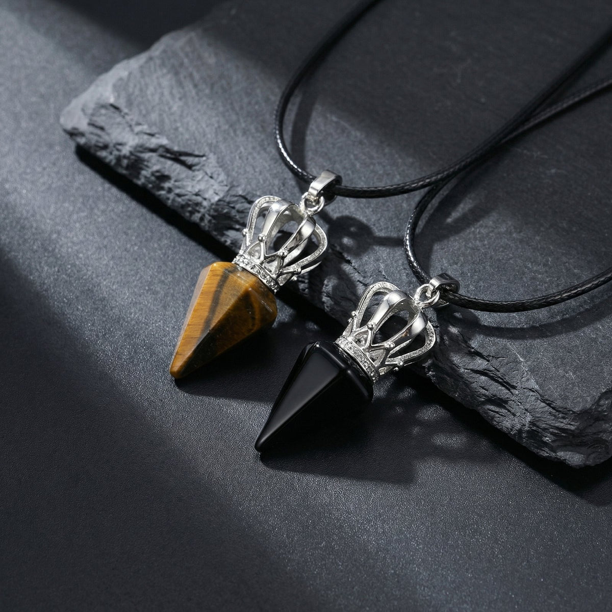 Tiger's Eye Stainless Steel Pendant