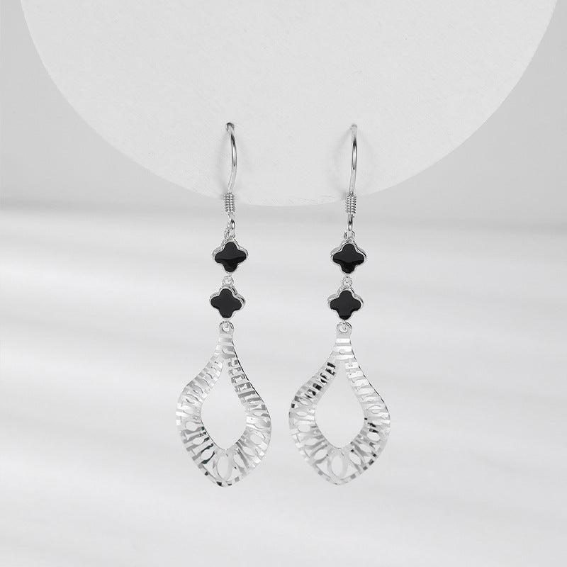 Clover Korean 925 Sterling Silver Women's Earrings