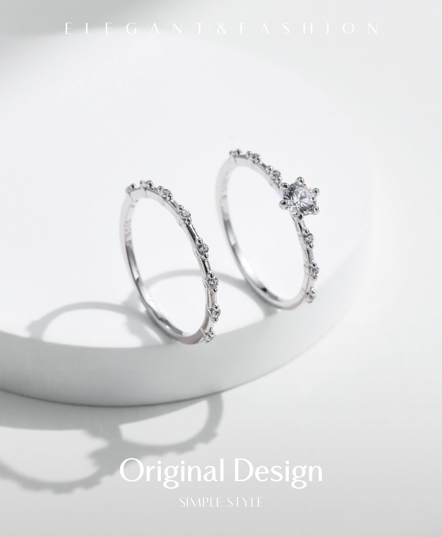 Planderful Moissanite Sparkling Ring – Luxury Sterling Silver with D Color Moissanite