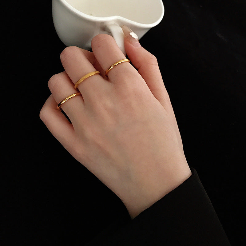 Titanium Steel Ring Set For Women Three Piece Protective Jewelry By Planderful Everyday Genie