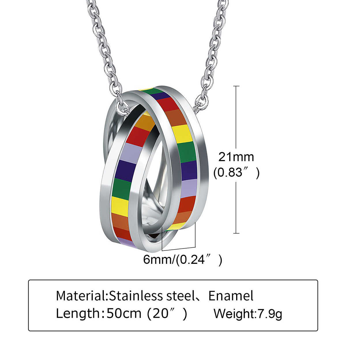 Stainless Steel Pendant — Chain Style Options