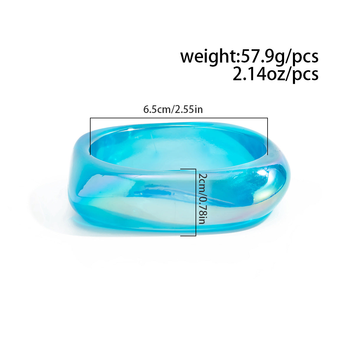 Planderful Geometric Resin Bracelet For Women Multilateral Pearlescent Finish Vienna Verve Collection Jewelry